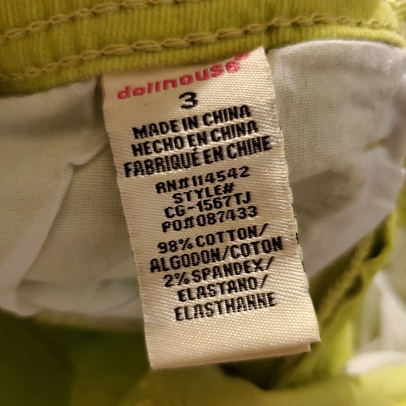 HP👖Dollhouse Lemon-Lime Skinny Corduroy Jean - Picture 5 of 8